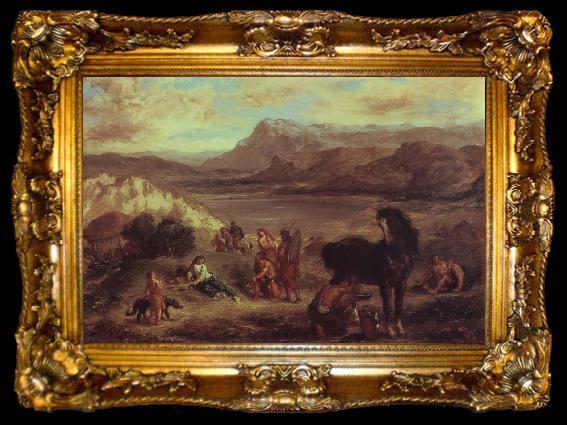 framed  Eugene Delacroix Ovid in the Skythen, ta009-2
